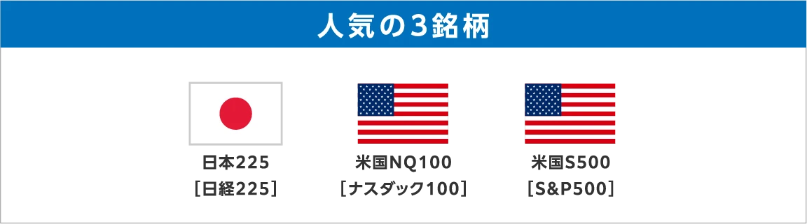 人気の3銘柄