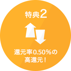 特典2　還元率1.00％の高還元