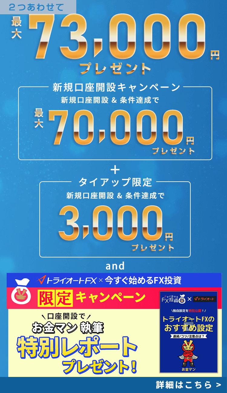新規口座開設＆条件達成で最大120,000円キャッシュバック