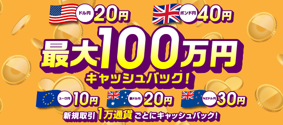 最大100万円キャッシュバック
