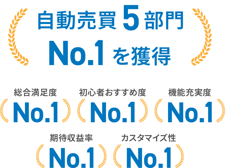 自動売買5部門 No.1獲得