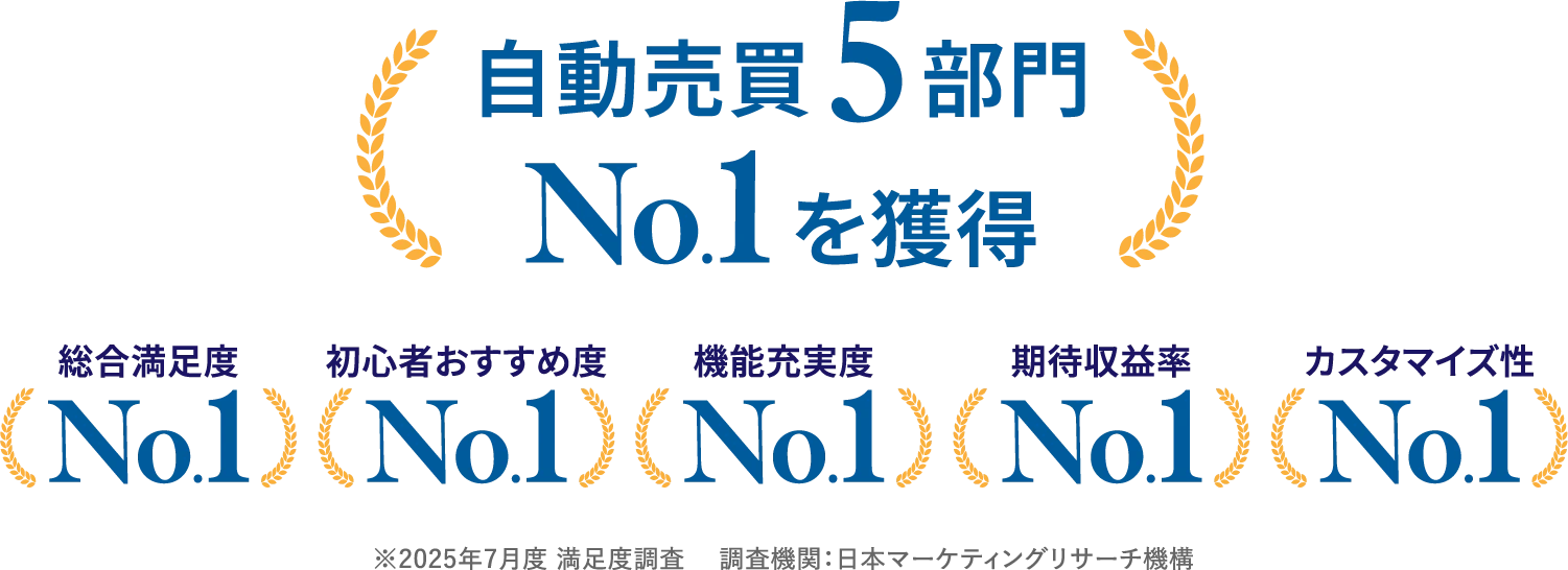 自動売買5部門No.1獲得