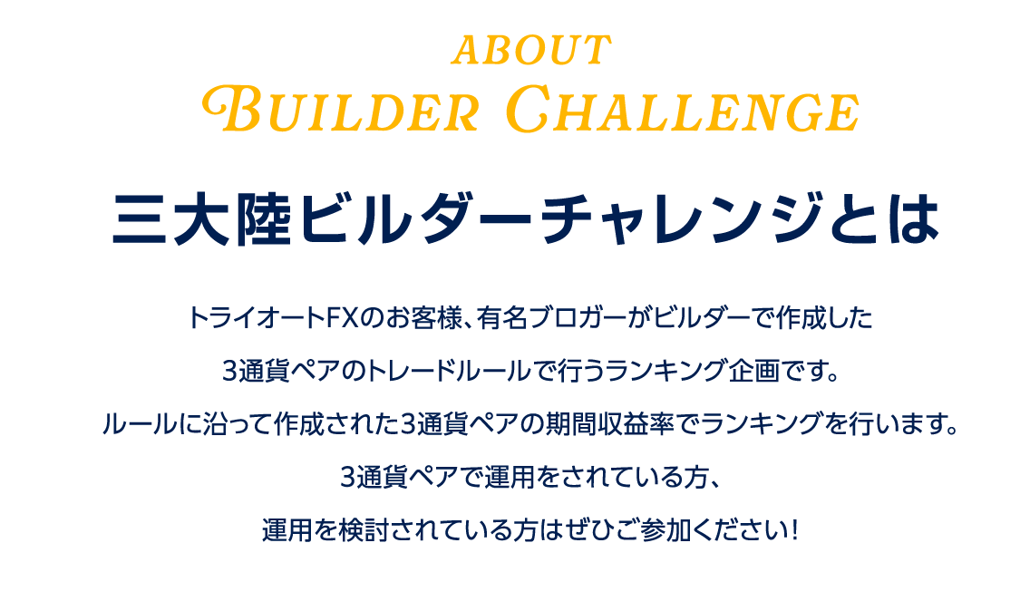 三大陸ビルダーチャレンジとは