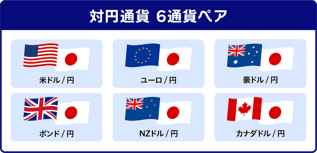 対円通貨 6通貨ペア