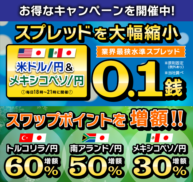 お得なキャンペーンを開催中