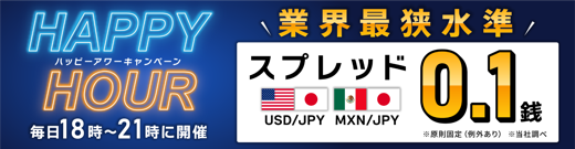 ハッピーアワーキャンペーンの広告バナー